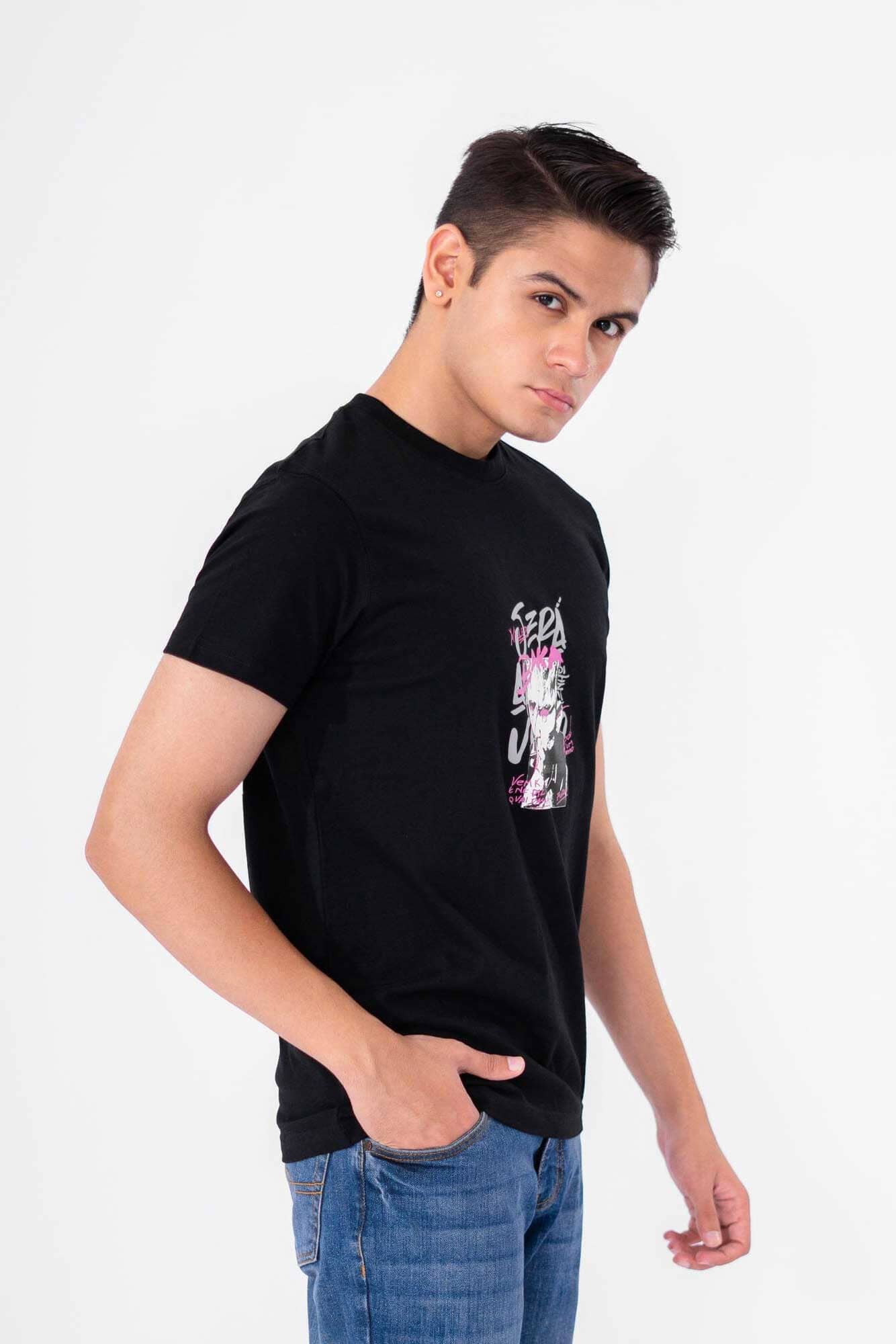 Polo Republica Men's Baka Printed Crew Neck Tee Shirt