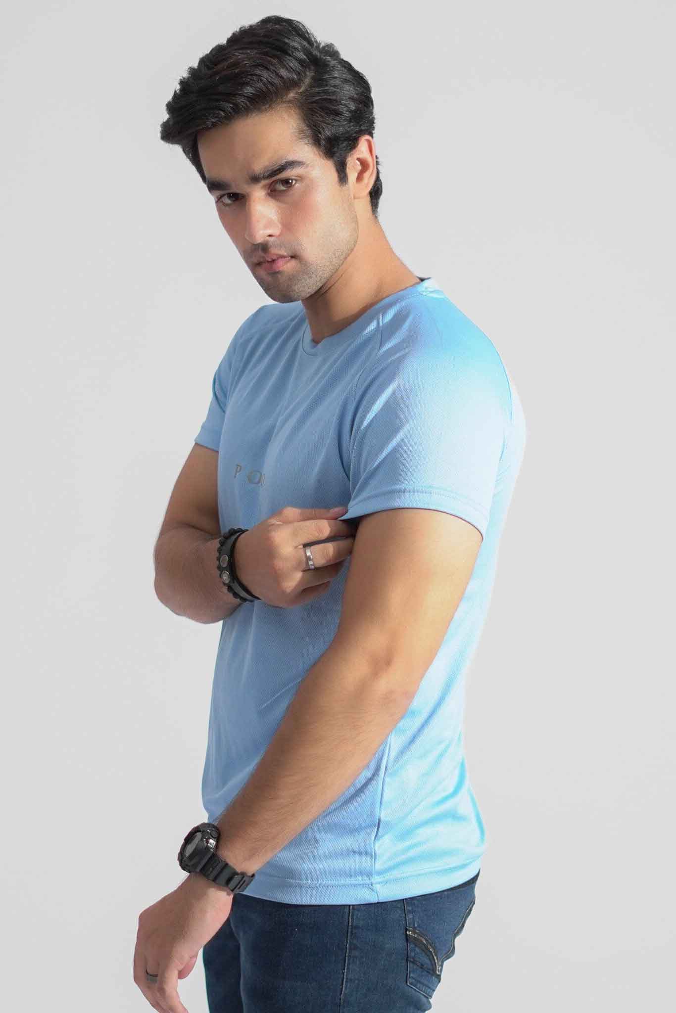 Polo Republica Men's Polo Pony & Back Stripes Activewear Tee Shirt