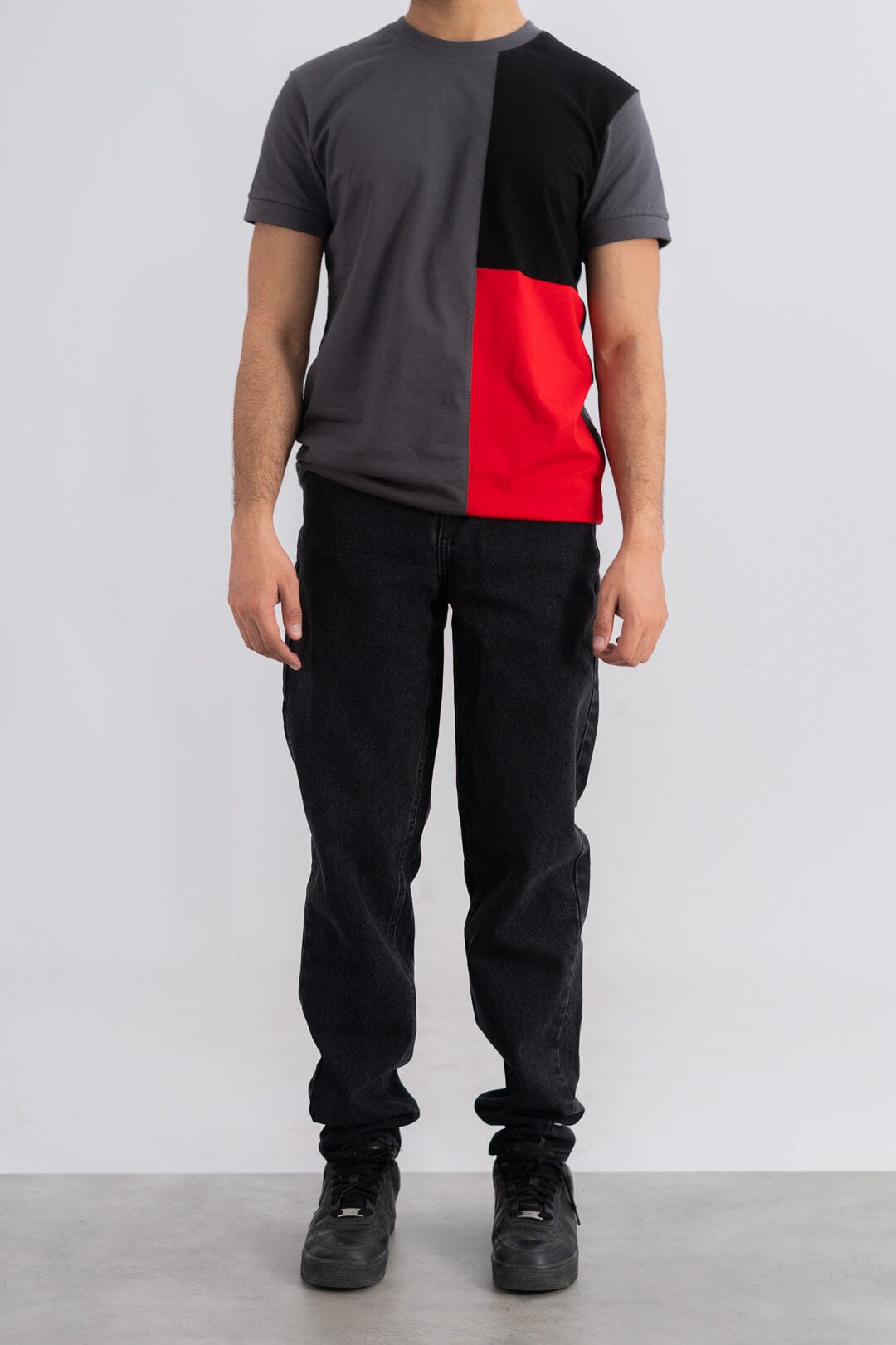Polo Republica Men's Double Contrast Panel Short Sleeve Tee Shirt Men's Tee Shirt Polo Republica 