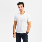 Polo Republica Men's Moose & Crown Crest Embroidered Short Sleeve Polo Shirt Men's Polo Shirt Polo Republica 