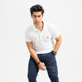 Polo Republica Men's Moose & Crown Crest Embroidered Short Sleeve Polo Shirt
