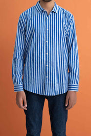 Gravity Men's Striped Slim Fit Casual Shirt