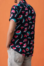 Gravity Men's Short Sleeve Printed Casual Shirt