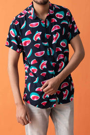 Gravity Men's Short Sleeve Printed Casual Shirt