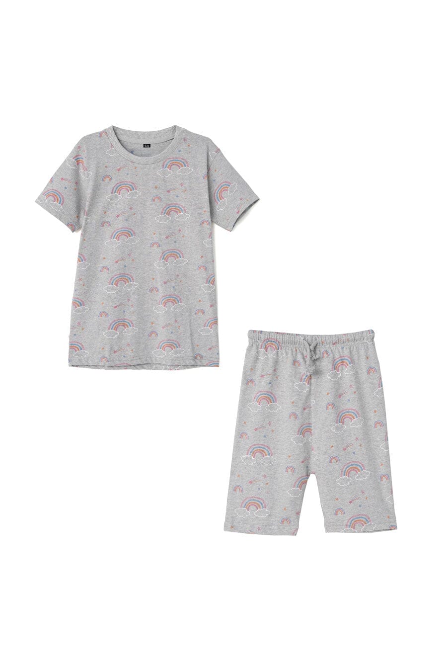 Kid's Rainbow Twin Set - Tee With Shorts