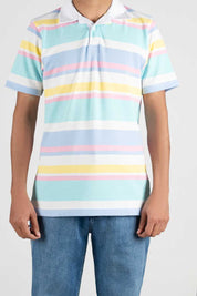 Eternity Premium Men's Pastel Striped Polo Shirt