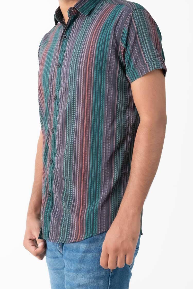Scanners Men's Printed Casual Shirt