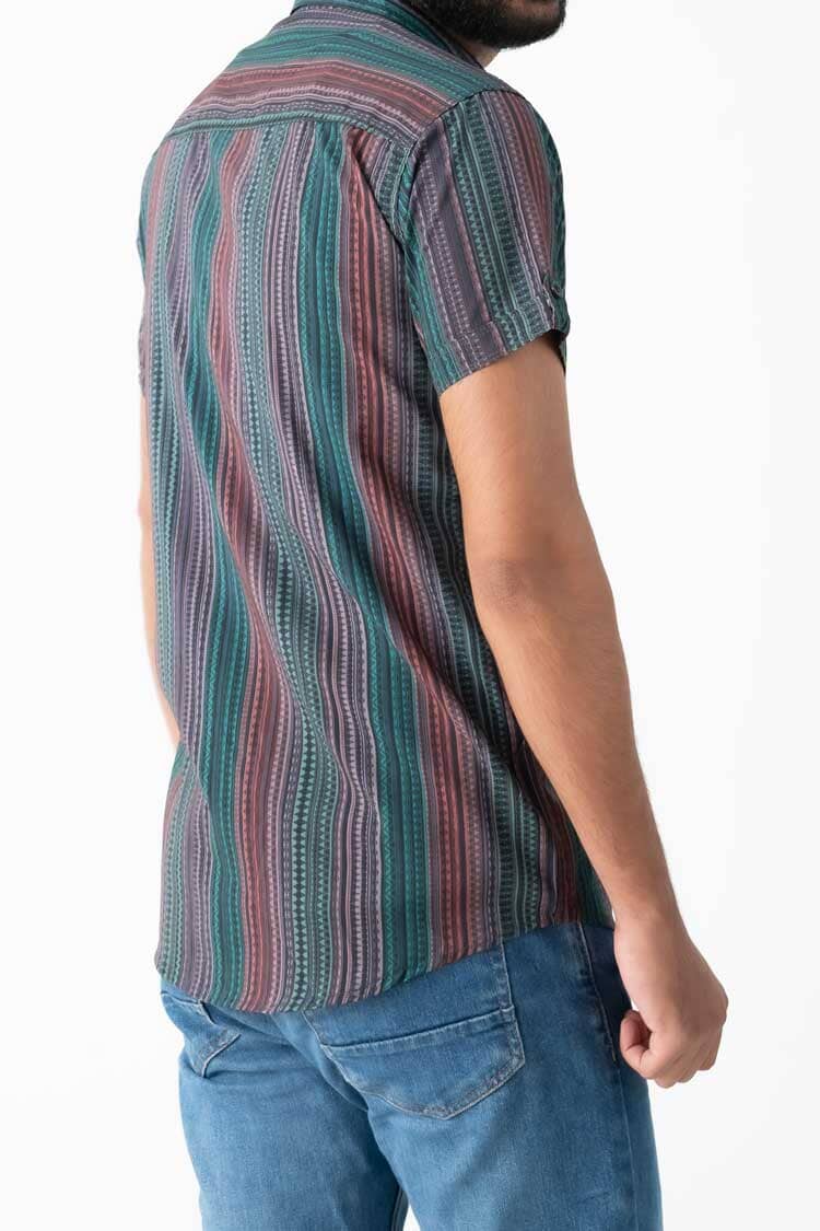 Scanners Men's Printed Casual Shirt