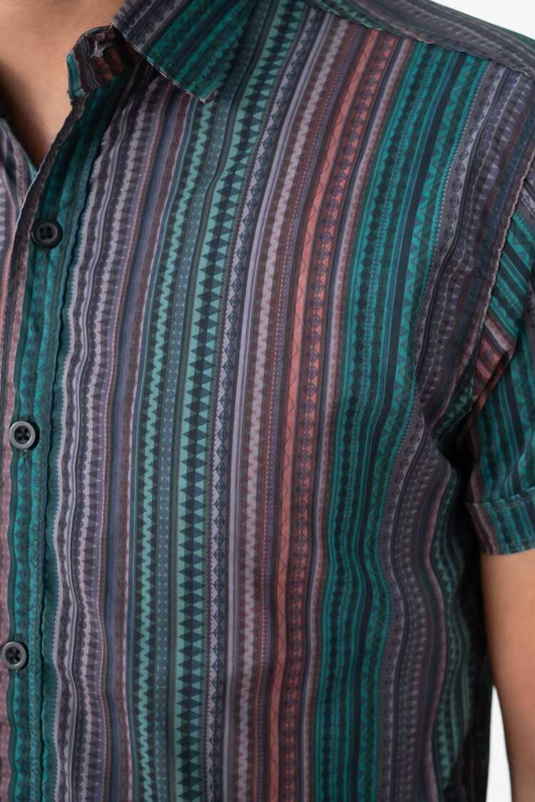 Scanners Men's Printed Casual Shirt