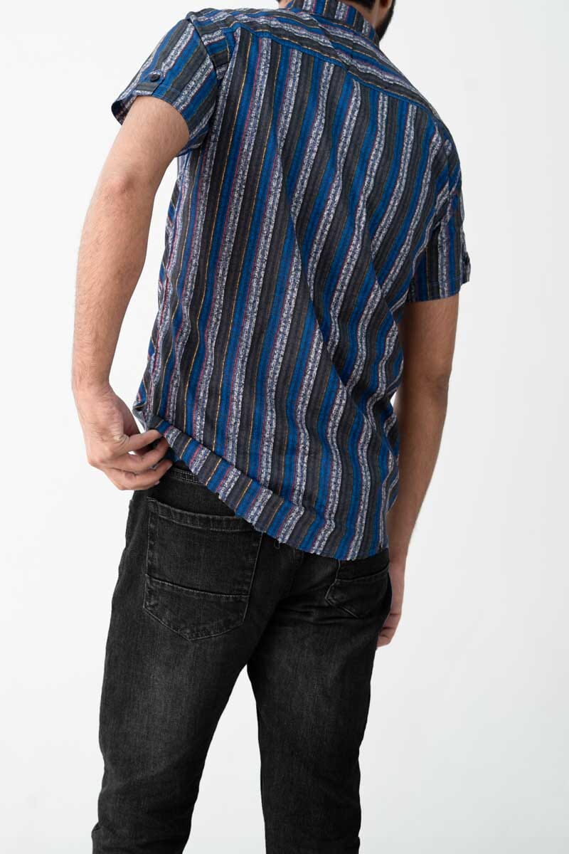 Scanners Men's Striped Premium Casual Shirt