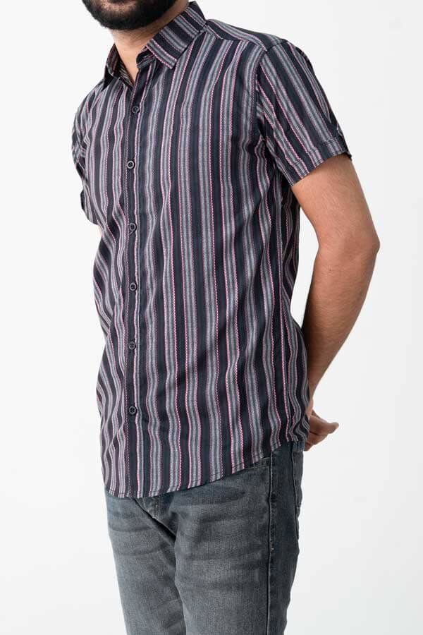 Scanners Men's Striped Casual Shirt