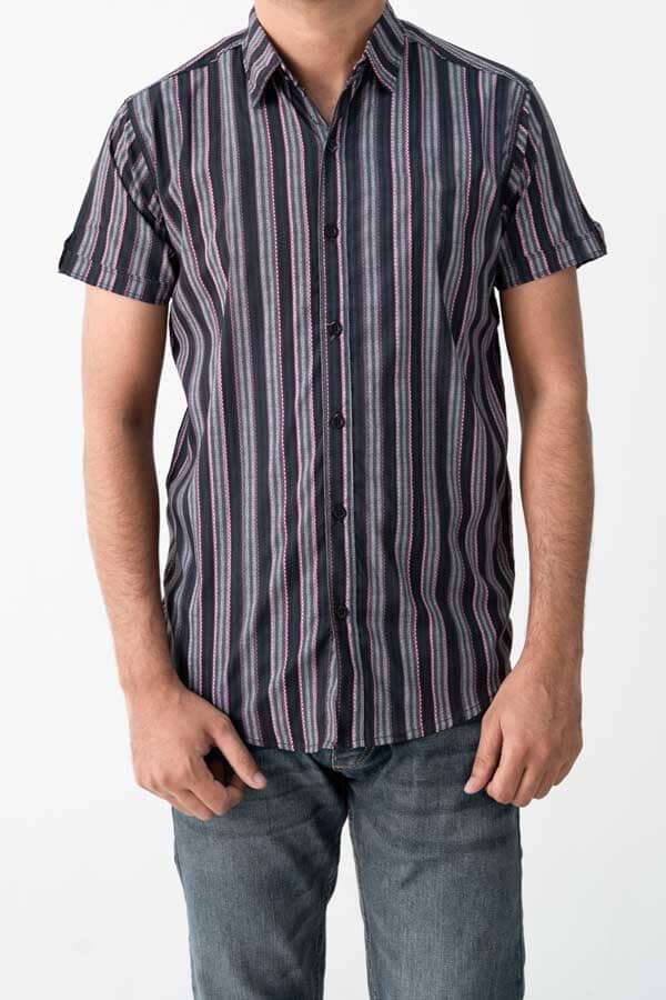 Scanners Men's Striped Casual Shirt
