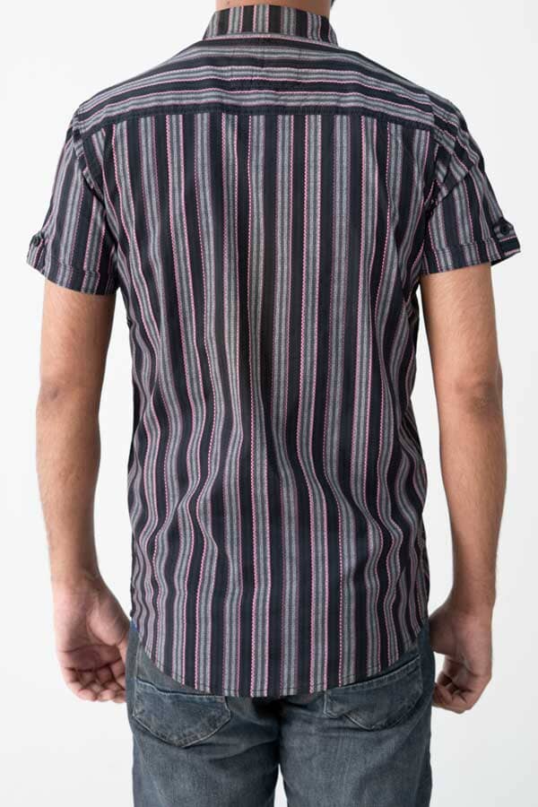 Scanners Men's Striped Casual Shirt