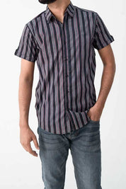 Scanners Men's Striped Casual Shirt