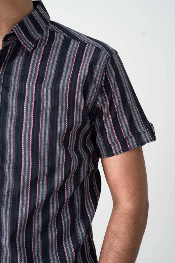 Scanners Men's Striped Casual Shirt