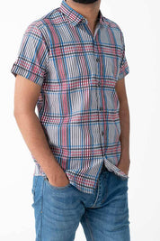 Scanners Men's Plaid Casual Shirt