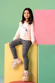 Kiki & Koko Girl's Unicorn Printed Fleece Sweat Shirt