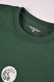Polo Republica Men's Mountain Moon Embroidered Fleece Sweat Shirt Men's Sweat Shirt Polo Republica 