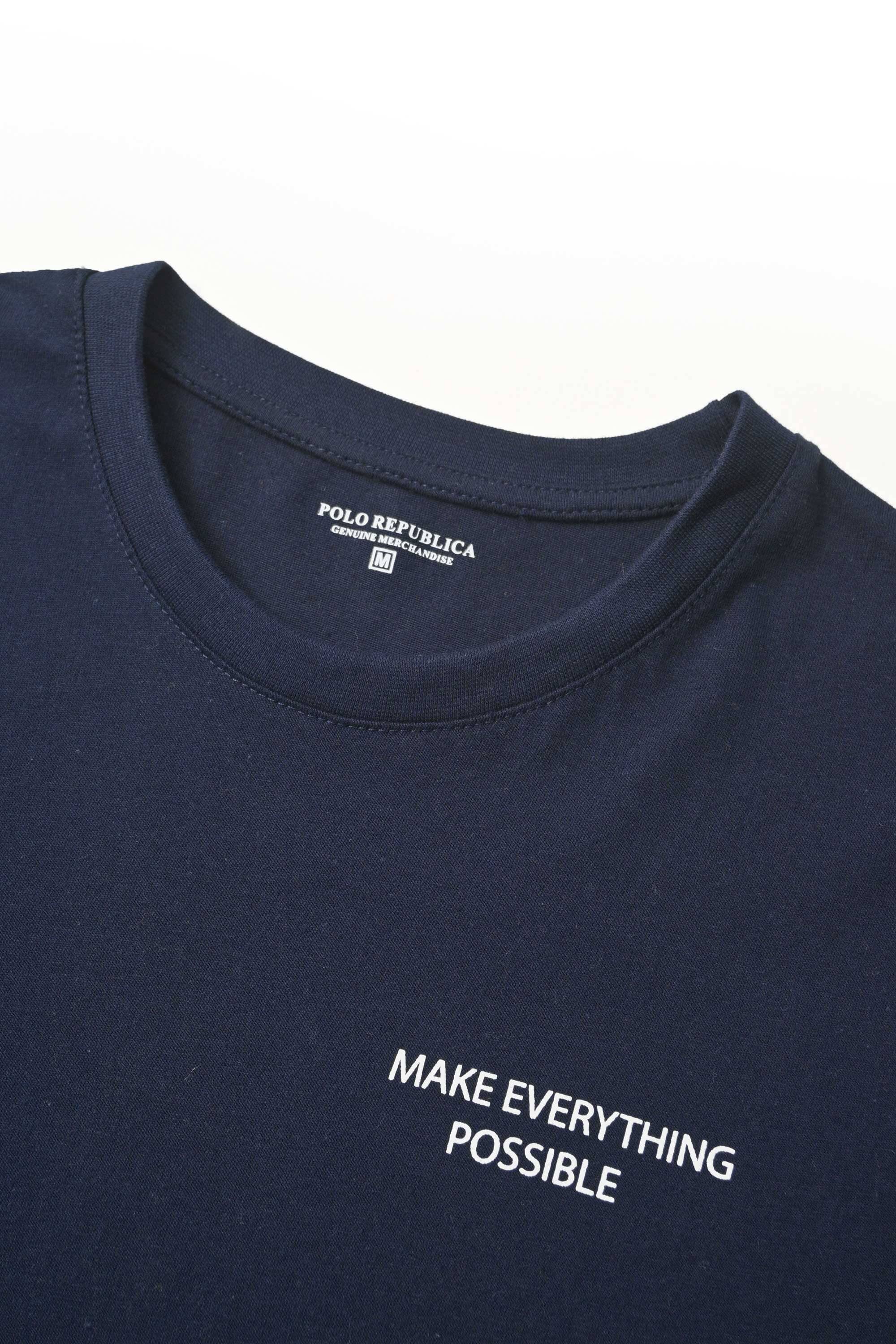 Polo Republica Men's Make Everything Possible Printed Crew Neck Tee Shirt Men's Tee Shirt Polo Republica 