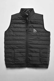 The Burnt Soul Men's Logo Embroidered Minor Fault Sleeveless Puffer Gilet Men's Gilet IBT 