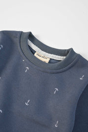 Tiny Teen Kid's Anchor Printed Fleece Sweat Shirt Kid's Sweat Shirt SNR 