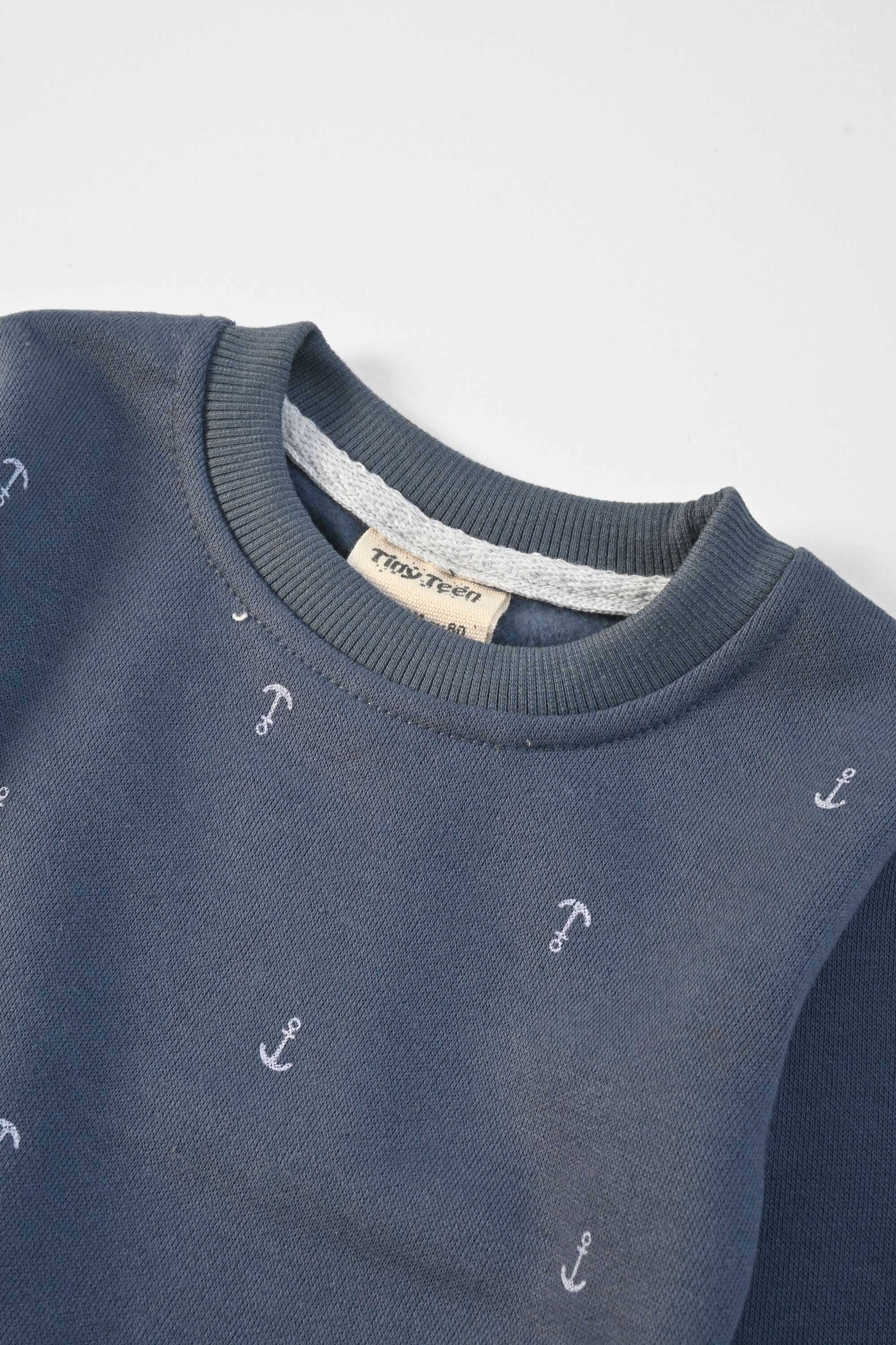 Tiny Teen Kid's Anchor Printed Fleece Sweat Shirt Kid's Sweat Shirt SNR 