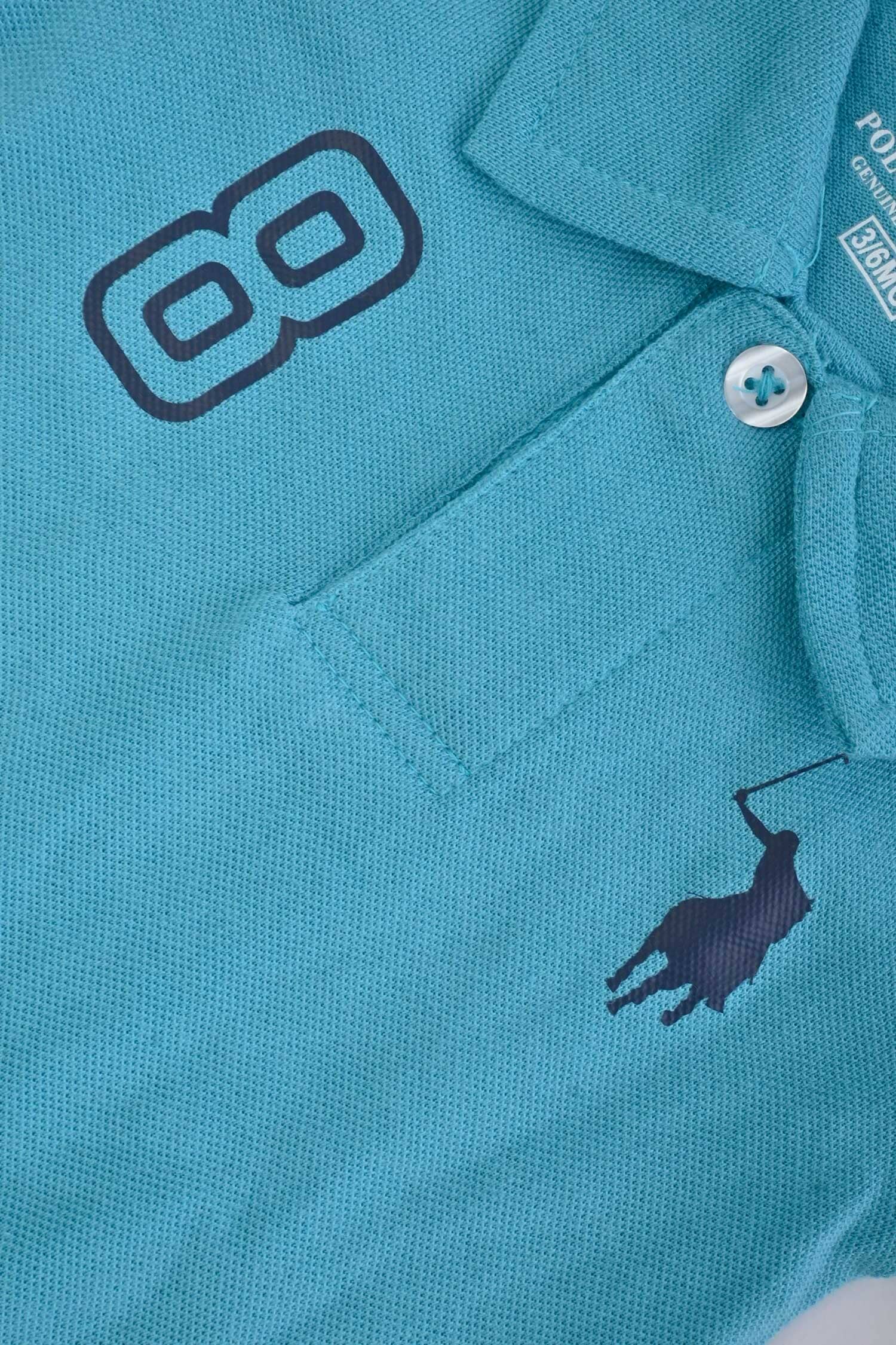 Polo Republica Signature Pony & 8 Printed Short Sleeve Baby Romper Romper Polo Republica 