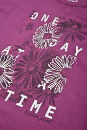 Hudson Girl's One Day At Time Printed Minor Fault Tee Shirt Girl's Tee Shirt HAS Apparel 