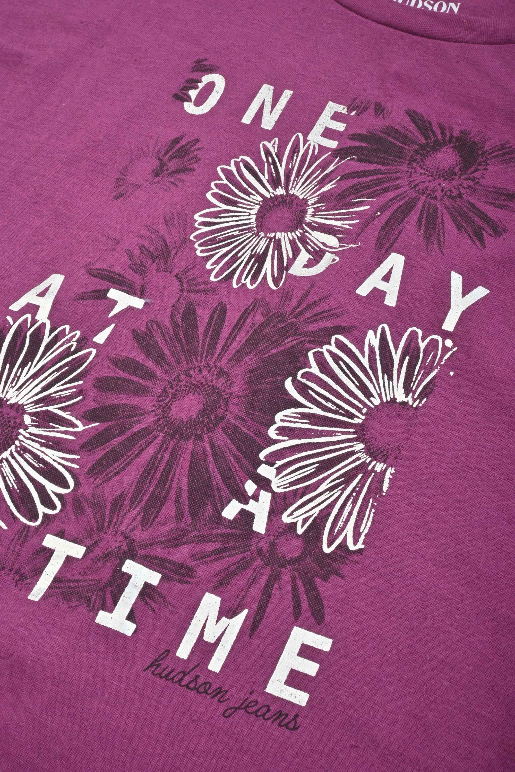Hudson Girl's One Day At Time Printed Minor Fault Tee Shirt Girl's Tee Shirt HAS Apparel 