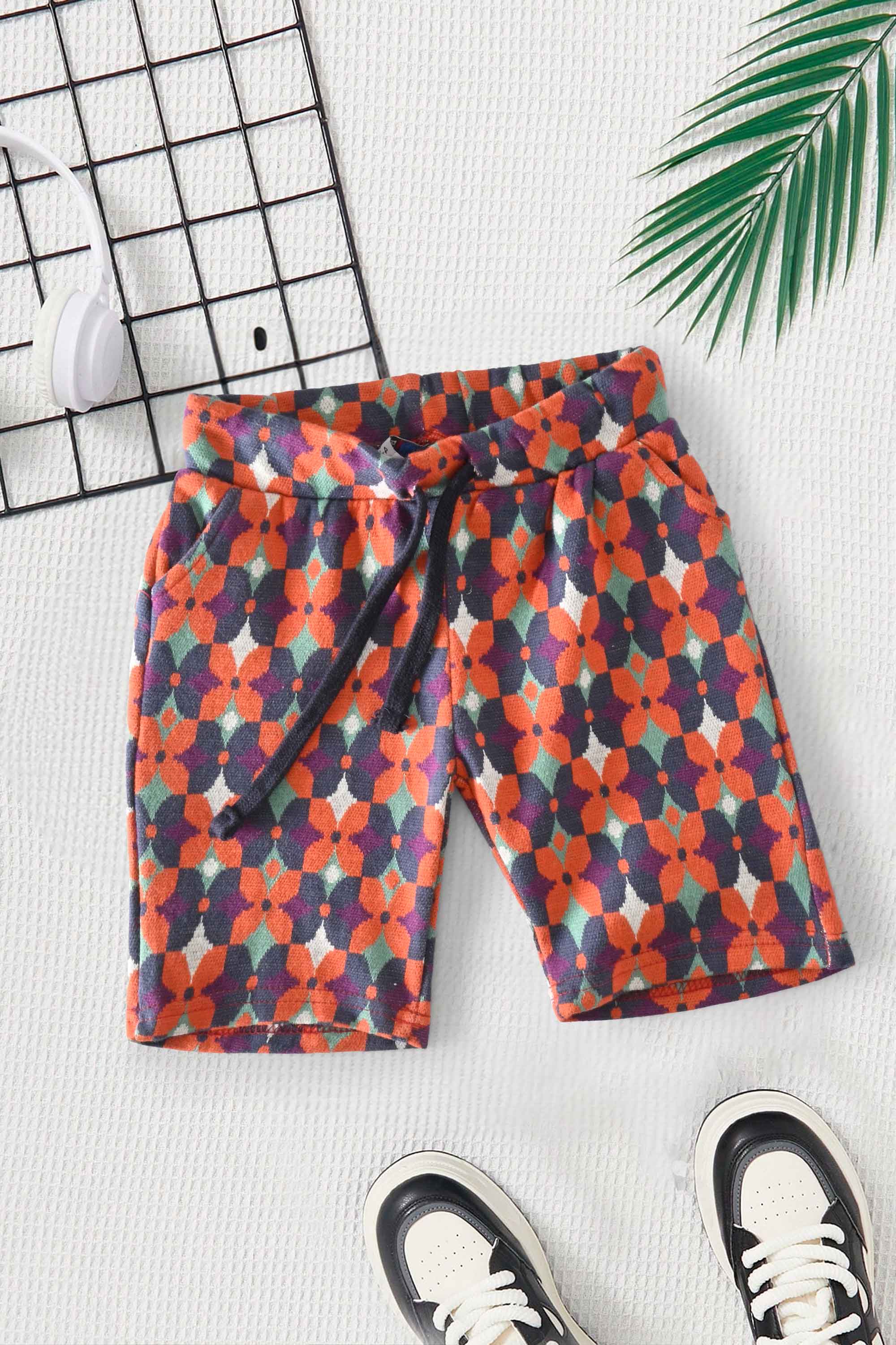 Ritado Baby Kids Curitiba Printed Terry Shorts Kid's Shorts SNR 