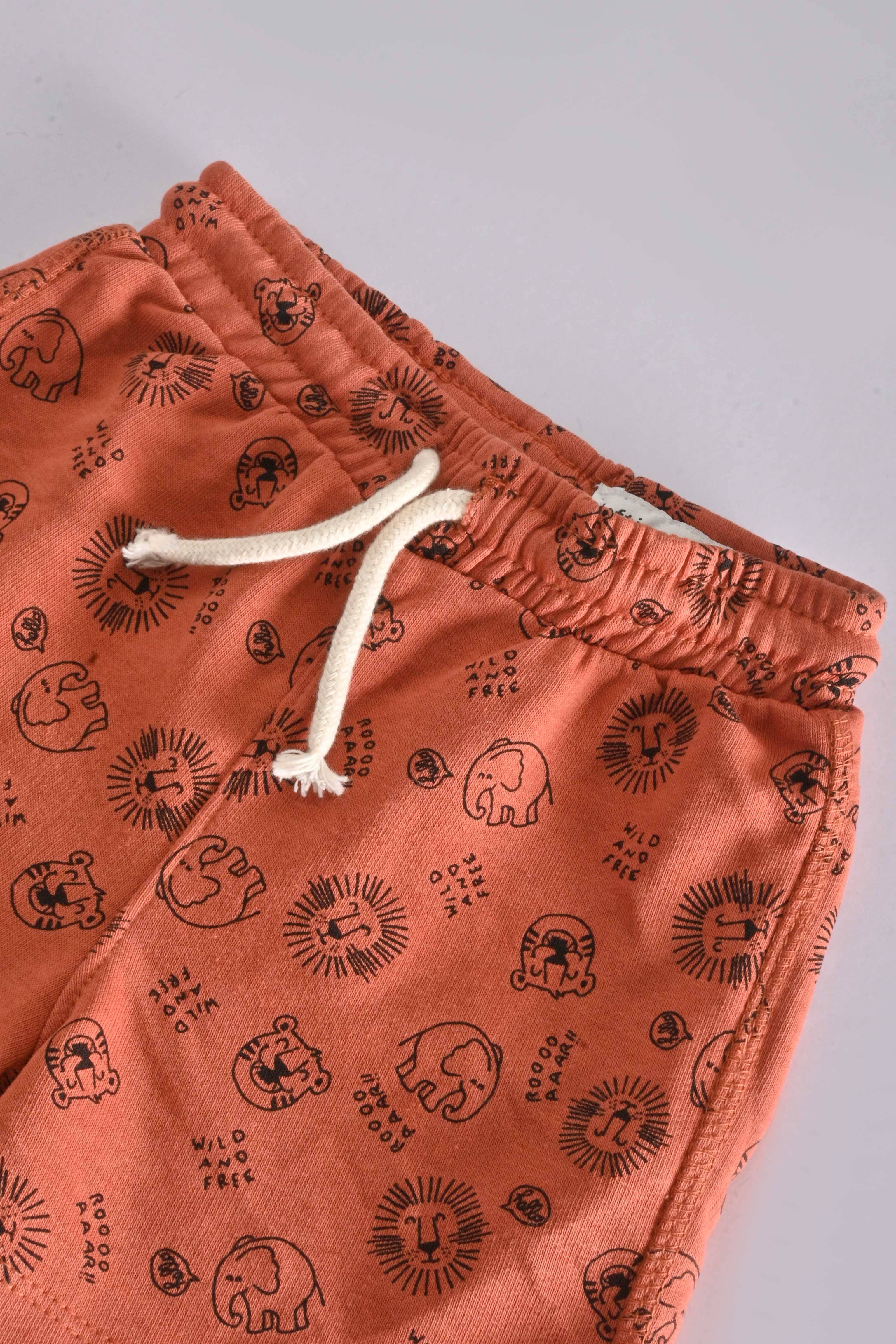 Lefties Baby Kid's Wild And Free Printed Terry Shorts Kid's Shorts SNR 