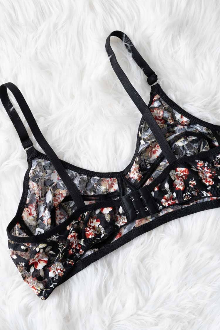Capri Women's Floral Net Bra