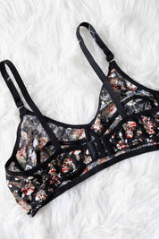 Capri Women's Floral Net Bra