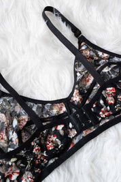 Capri Women's Floral Net Bra
