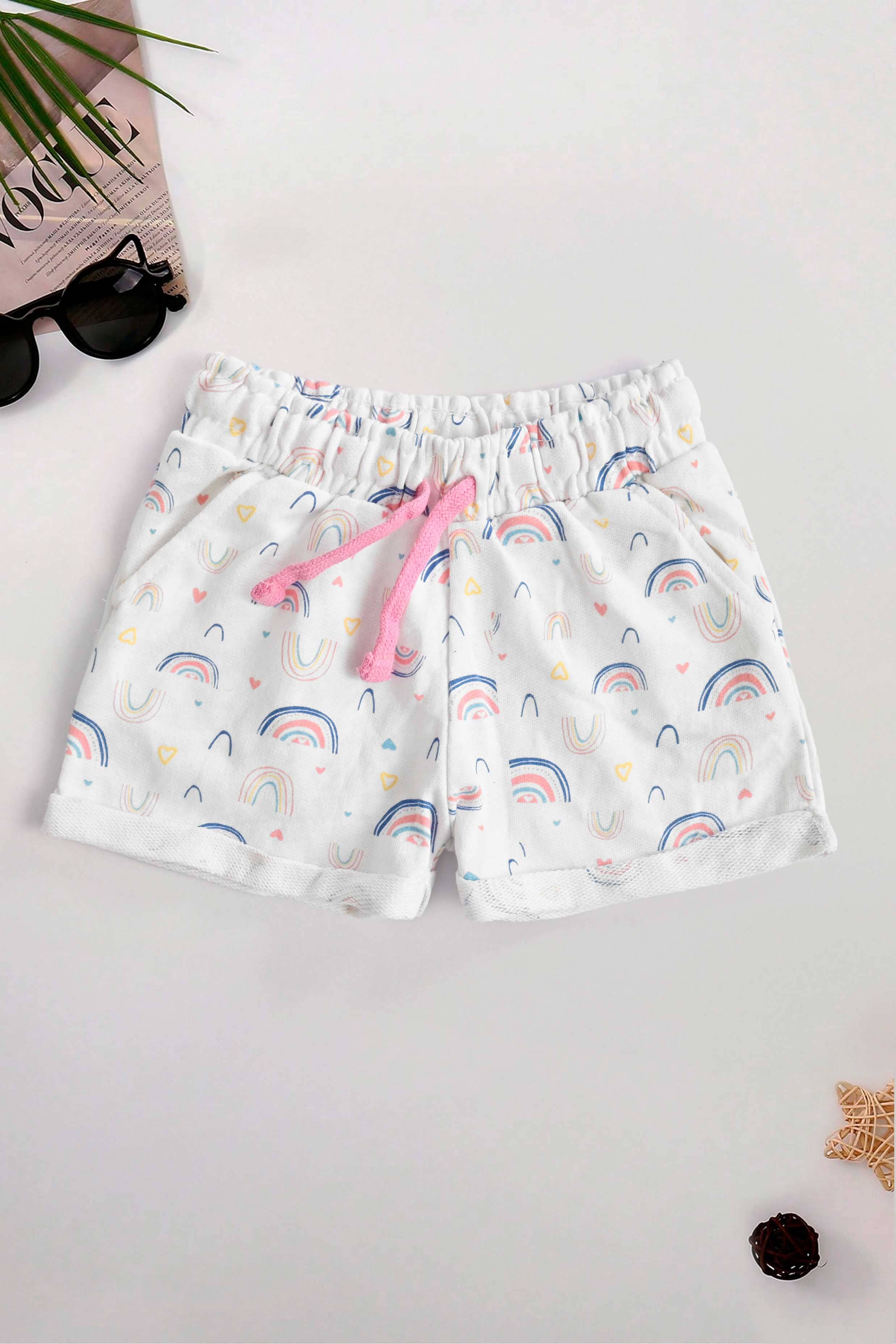 Tessential Kid's Rainbow Printed Terry Shorts