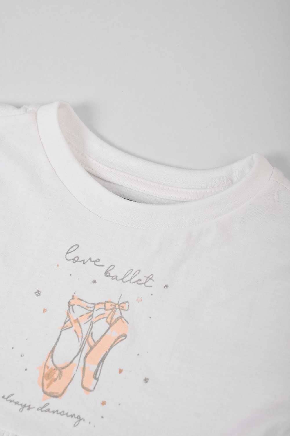 Tessentials Girl's Always Dancing Printed Long Sleeves Frock Style Shirt Girl's Tee Shirt HAS Apparel 