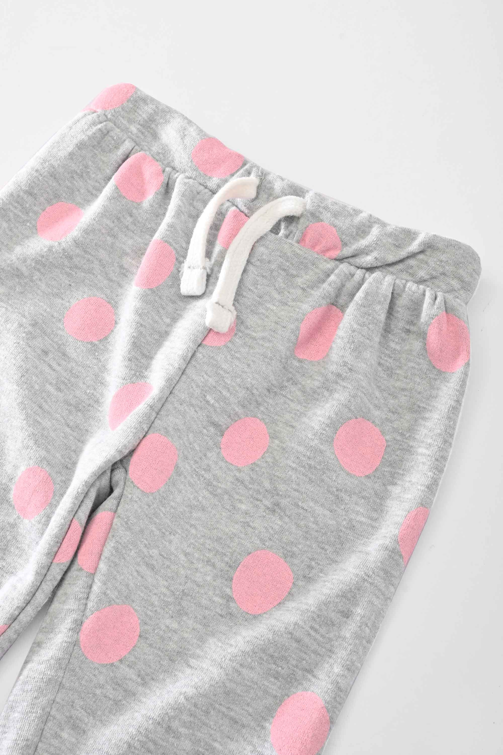 Lefties Kid's Dots Printed Terry Jogger Pants Boy's Trousers SNR 