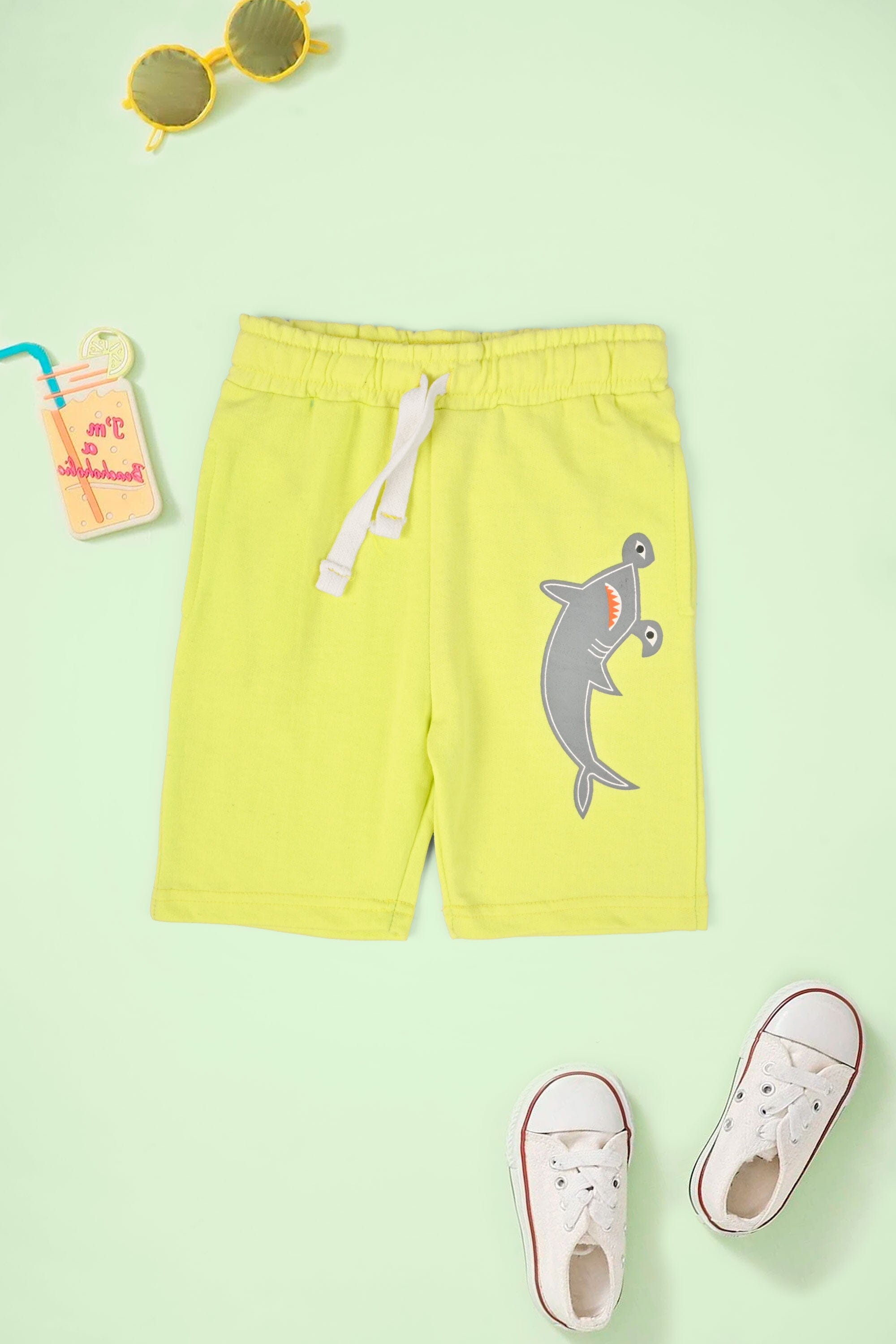 Minoti Kid's Whale Printed Terry Shorts Kid's Shorts SNR 