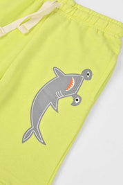 Minoti Kid's Whale Printed Terry Shorts Kid's Shorts SNR 