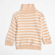 Kid's Selayun Thermal High Neck Sweat Shirt Boy's Sweat Shirt SRL White & Peach S(2-3 Years) 