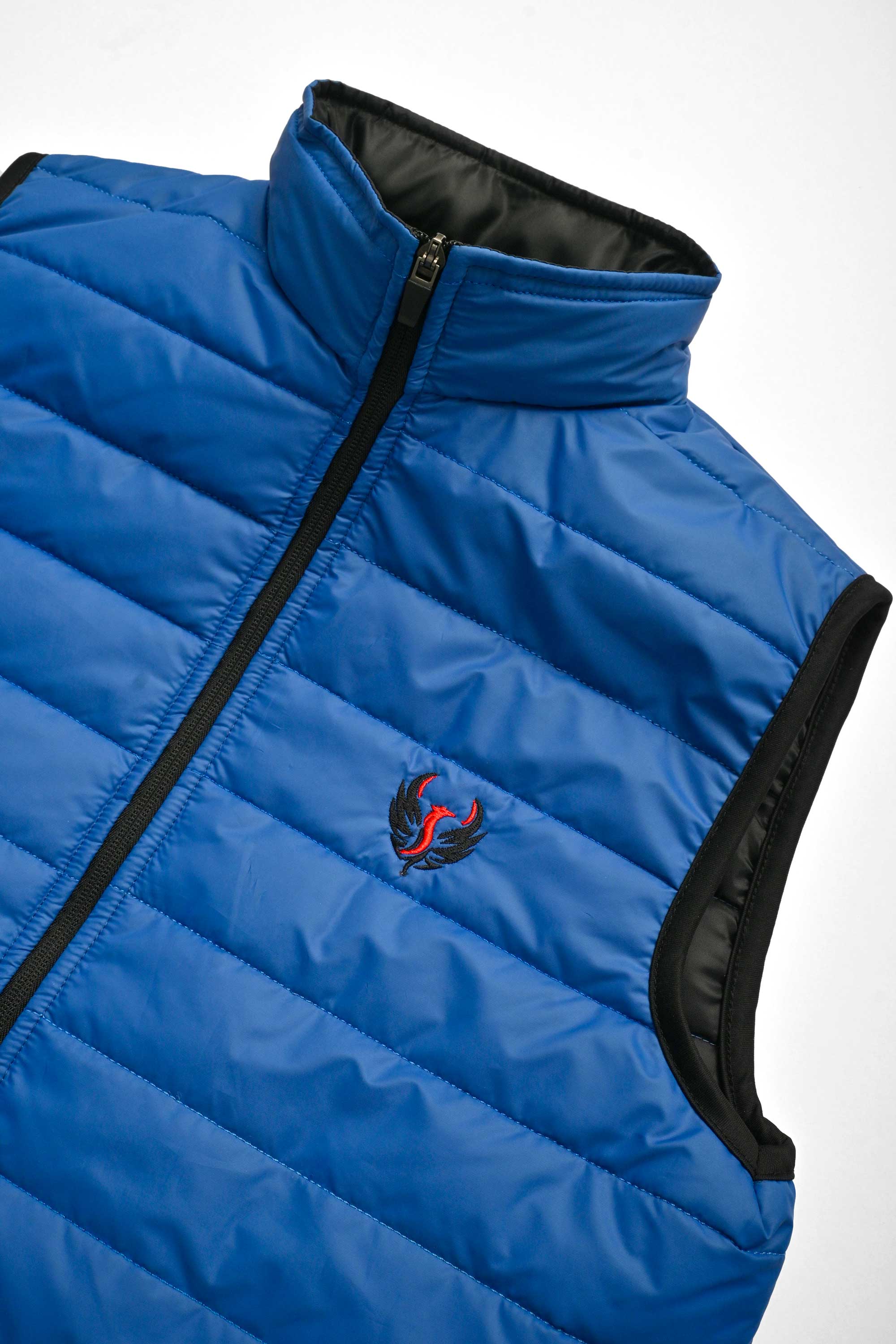 Burnt Soul Men's Phoenix Embroidered Body Warmer Puffer Gilet Men's Gilet IBT 