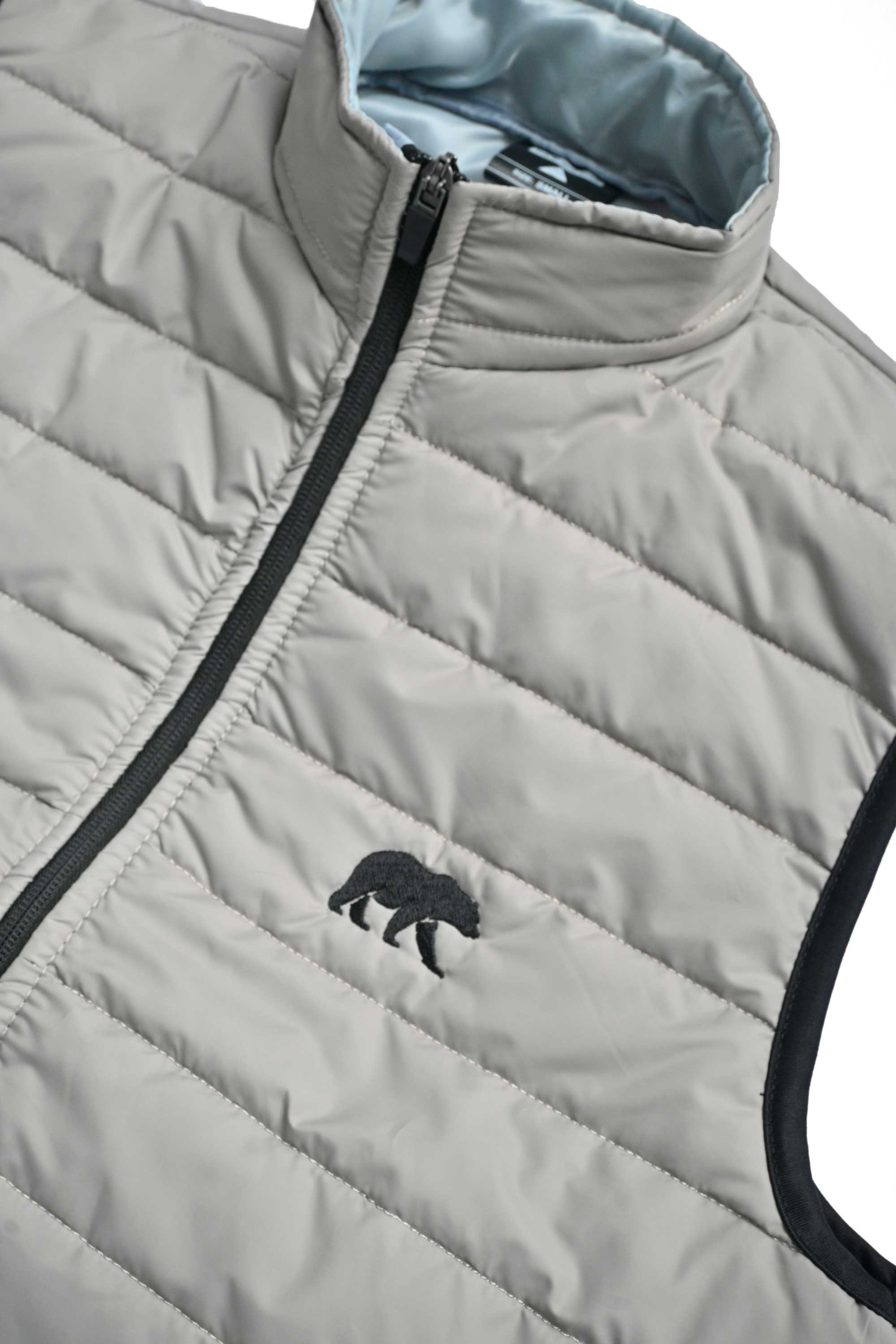 Burnt Soul Men's Bear Embroidered Body Warmer Puffer Gilet Men's Gilet IBT 