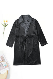 East West Women's Plaid Lined Wrap Coat