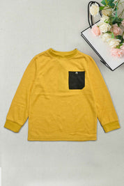 Kid's Contrast Pocket Style Long Sleeve Thermal Sweat Shirt Kid's Sweat Shirt Syed Adeel Zafar 