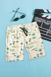 Ritado Kid's Pine Tree Printed Classic Terry Shorts