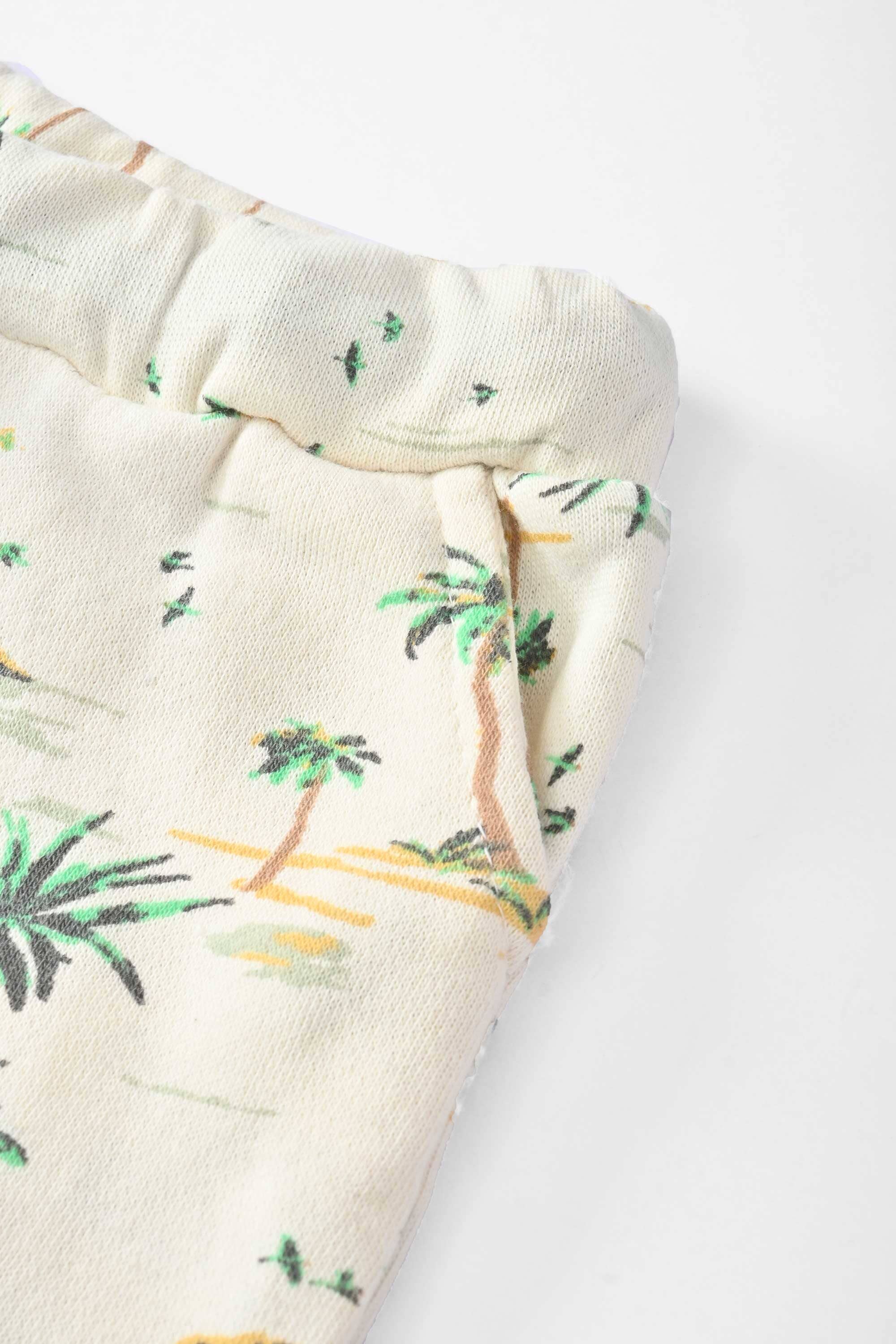 Ritado Kid's Pine Tree Printed Classic Terry Shorts