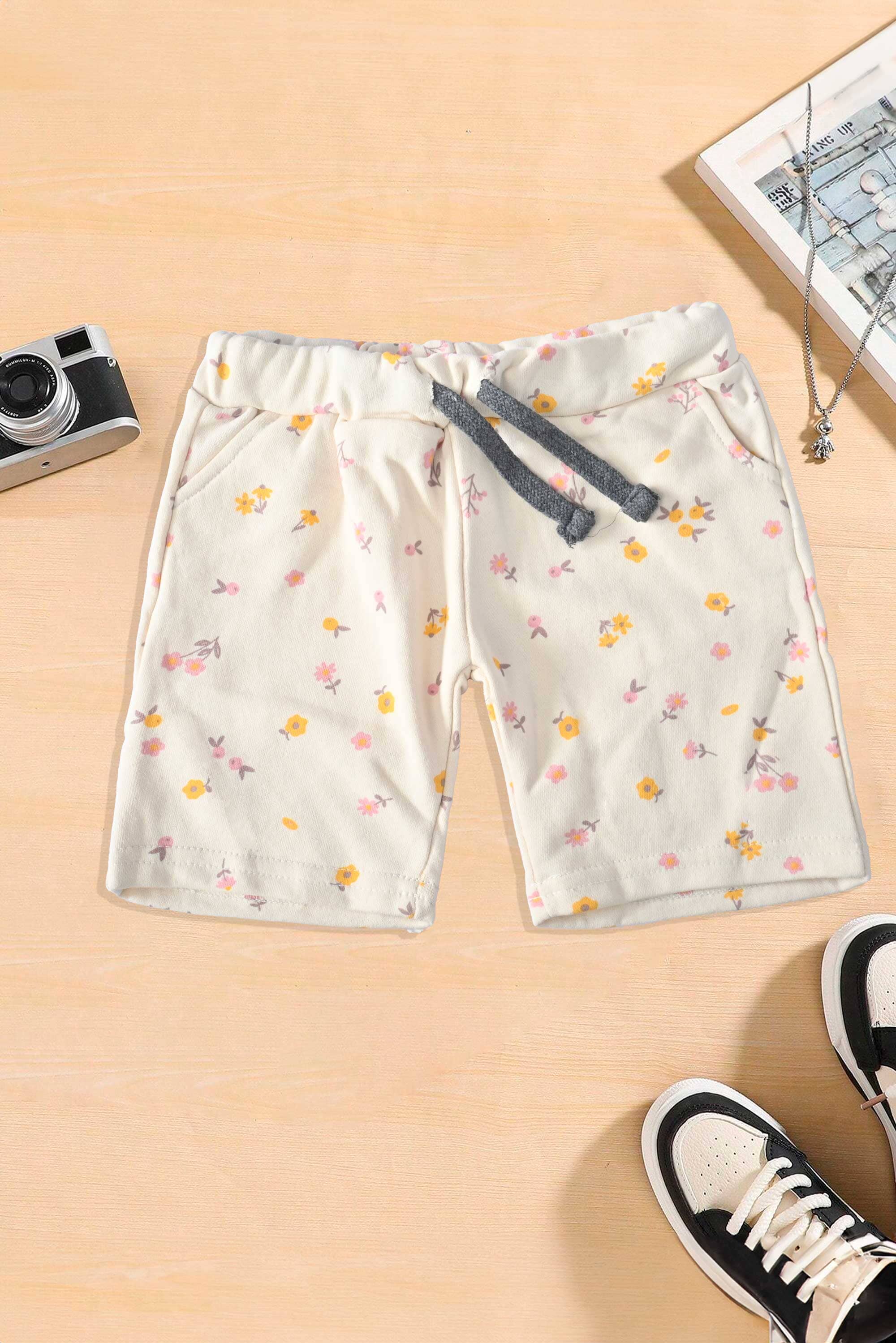 Ritado Kid's Blooms Floral Printed Terry Shorts Kid's Shorts SNR 