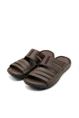 Men's Padded Insole Leather Slides