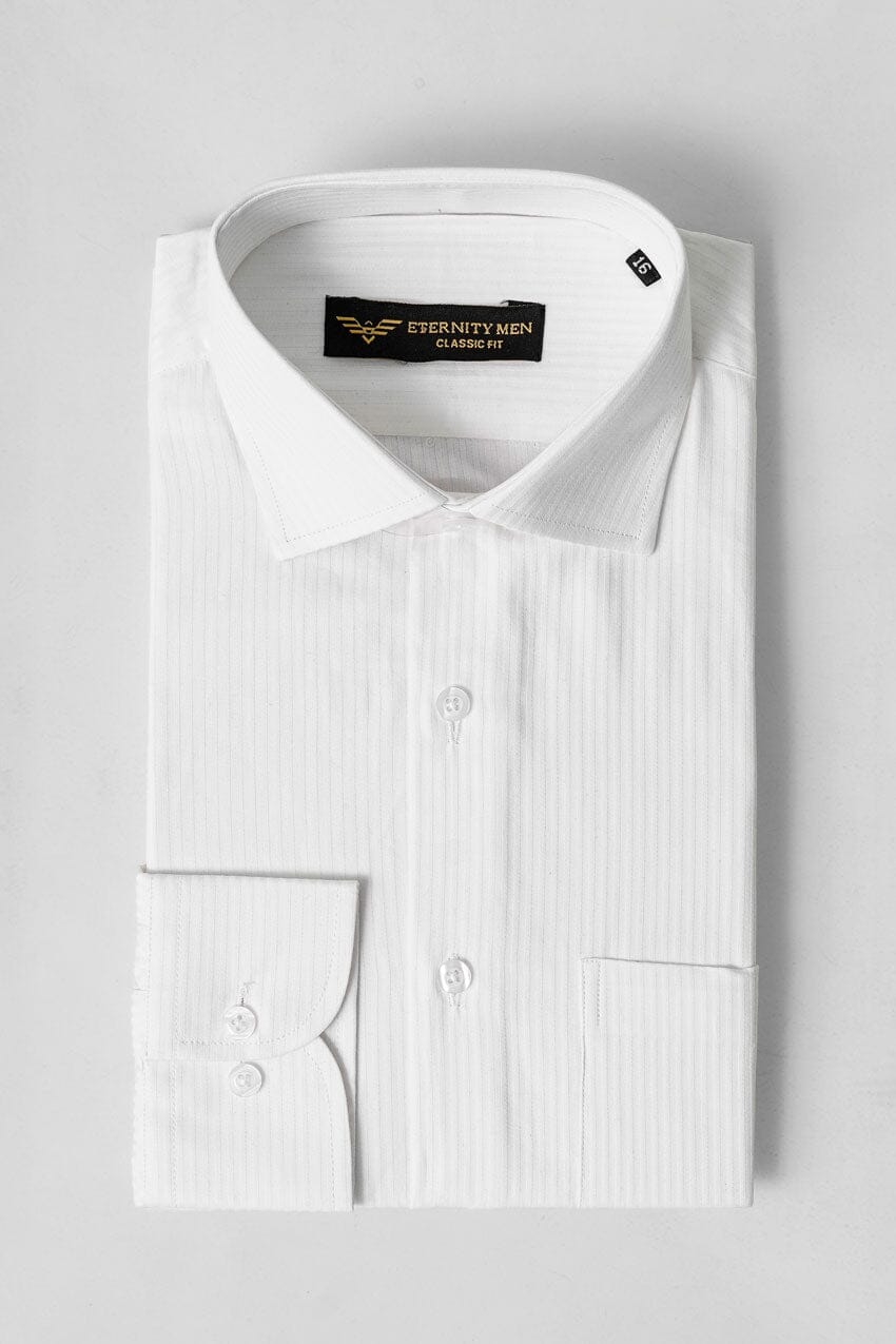 Eternity Men's Striped Classic Fit Formal Shirt
