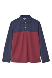 Men's Contrast Style Long Sleeve Polo Shirt Men's Polo Shirt IBT 